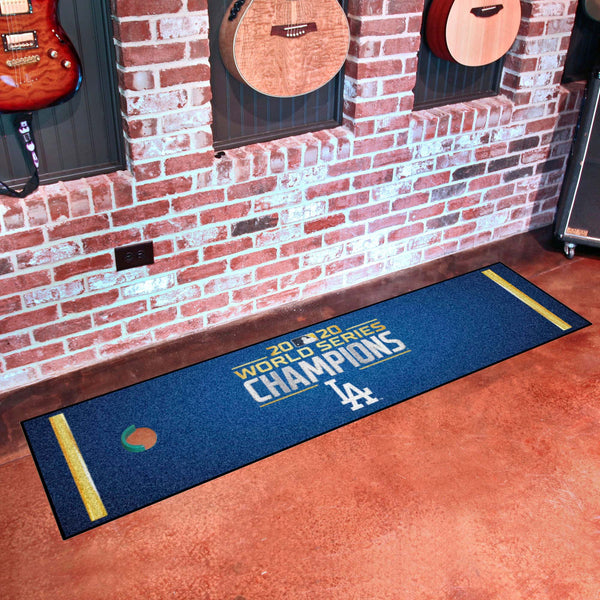 MLB - Los Angeles Dodgers Putting Green Mat with World Series Champions 2015 KC Logo