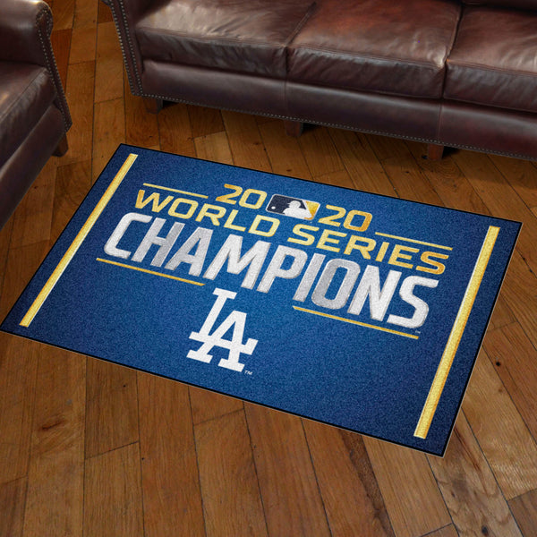 MLB - Los Angeles Dodgers 3x5 Rug with World Series Champions 2015 KC Logo