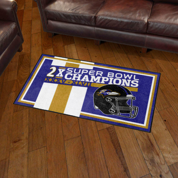 NFL - Baltimore Ravens Dynasty 3x5 Rug
