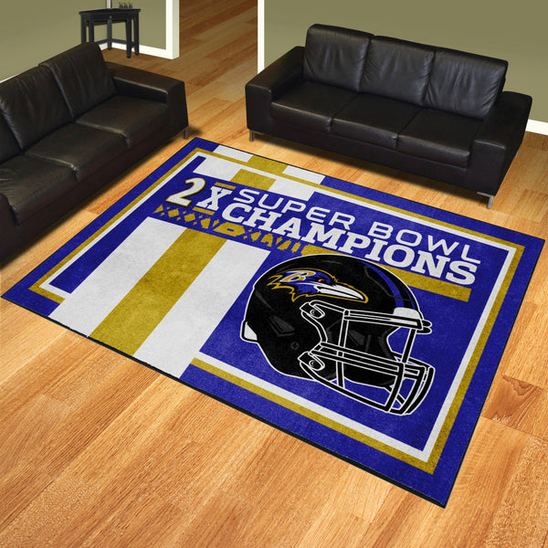 NFL - Baltimore Ravens Dynasty 8x10 Rug