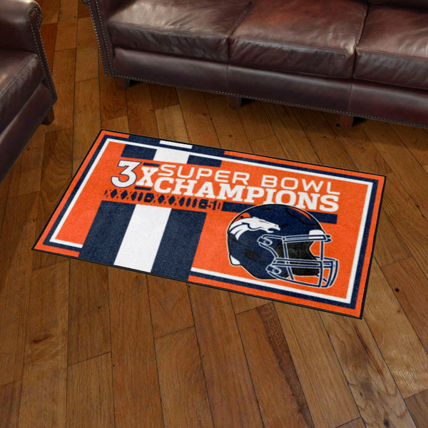 NFL - Denver Broncos Dynasty 3x5 Rug