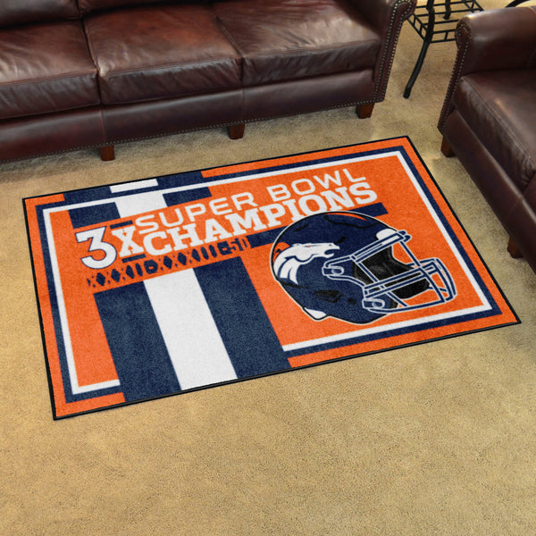 NFL - Denver Broncos Dynasty 4x6 Rug