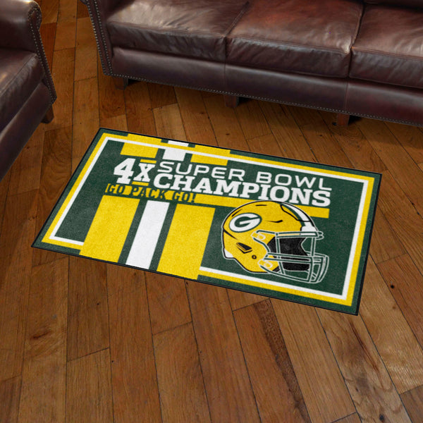 NFL - Green Bay Packers Dynasty 3x5 Rug