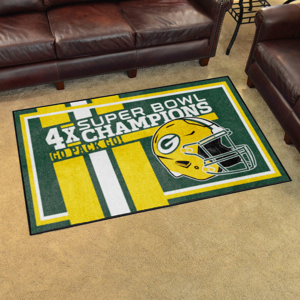 NFL - Green Bay Packers Dynasty 4x6 Rug