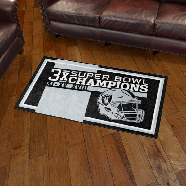 NFL - Las Vegas Raiders Dynasty 3x5 Rug