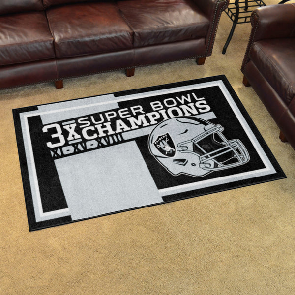 NFL - Las Vegas Raiders Dynasty 4x6 Rug