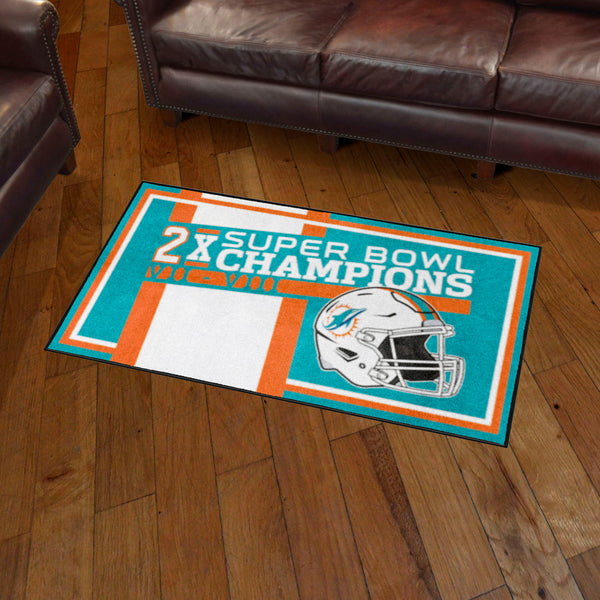 NFL - Miami Dolphins Dynasty 3x5 Rug