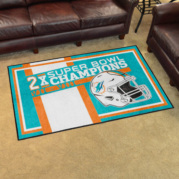 NFL - Miami Dolphins Dynasty 4x6 Rug