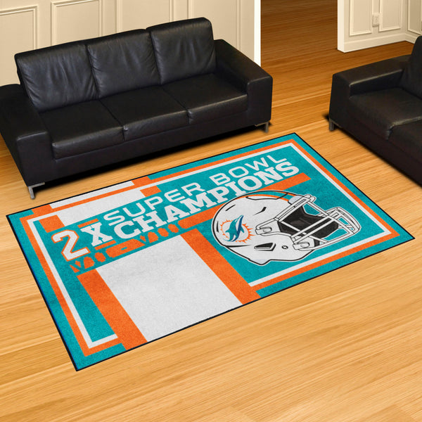 NFL - Miami Dolphins Dynasty 5x8 Rug