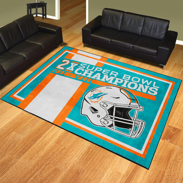 NFL - Miami Dolphins Dynasty 8x10 Rug