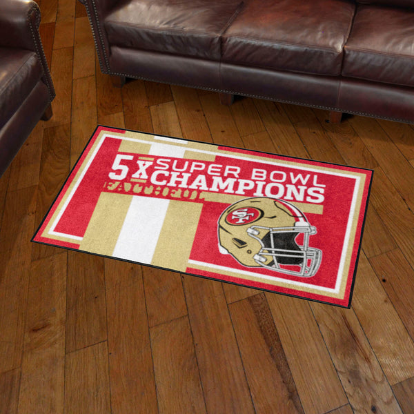 NFL - San Francisco 49ers Dynasty 3x5 Rug