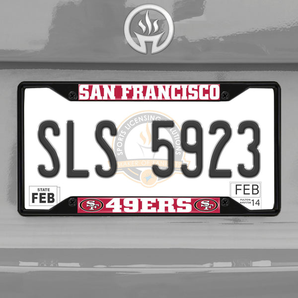 '-License Plate Frame - Black-True Sports Fan