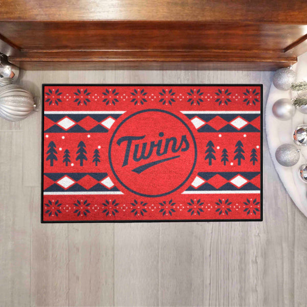 MLB - Minnesota Twins Starter Mat - Holiday Sweater