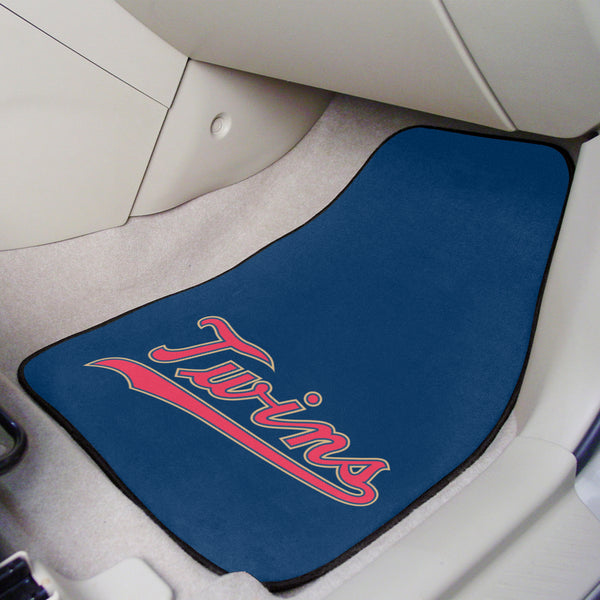 MLB - Minnesota Twins 2-pc Carpet Car Mat Set with Twins Logo