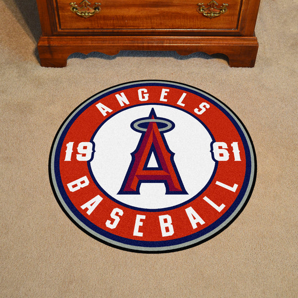 MLB - Los Angeles Angels Roundel Mat with A Logo & Name