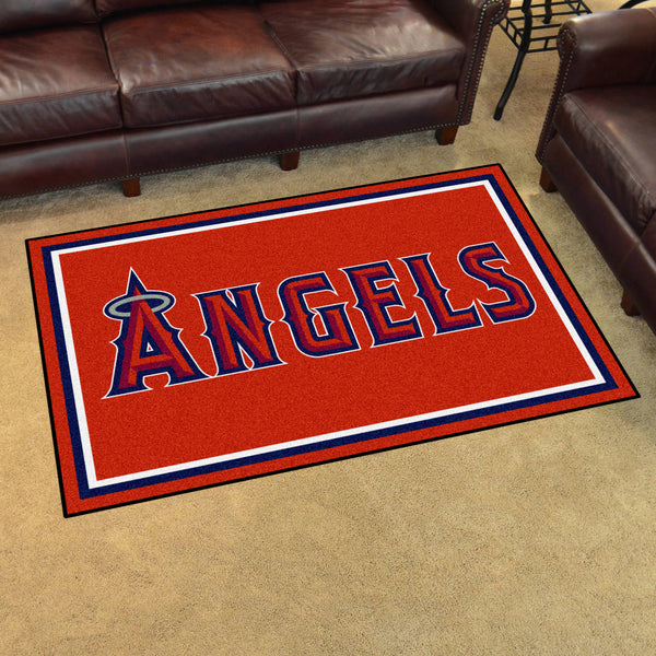 MLB - Los Angeles Angels 4x6 Rug with Angels Logo