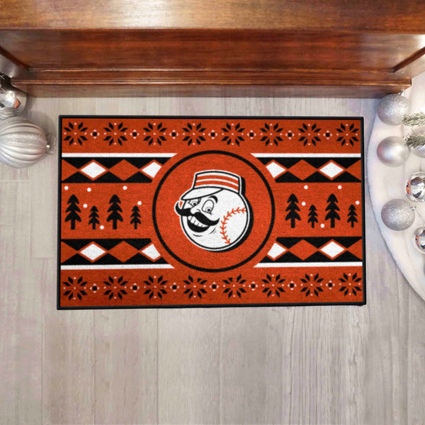 MLB - Cincinnati Reds Starter Mat - Holiday Sweater
