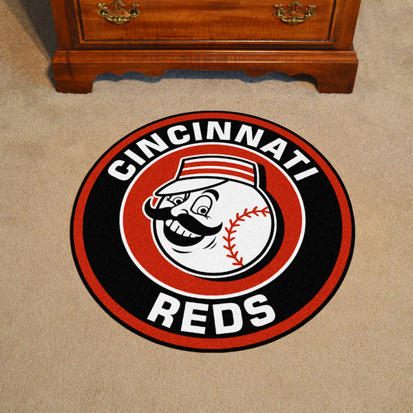 MLB - Cincinnati Reds Roundel Mat with Symbol Logo & Name