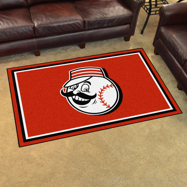 MLB - Cincinnati Reds 4x6 Rug with Symbol Logo