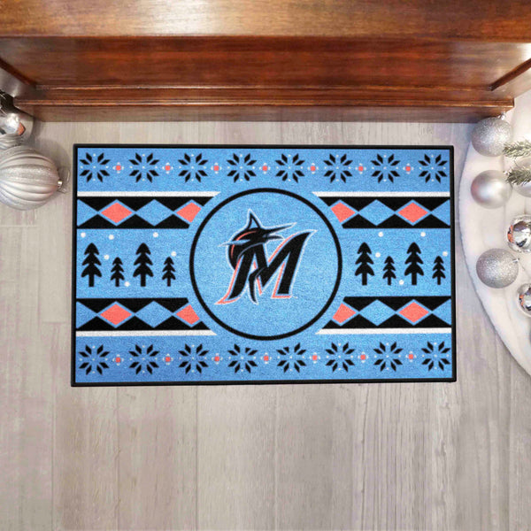 MLB - Miami Marlins Starter Mat - Holiday Sweater