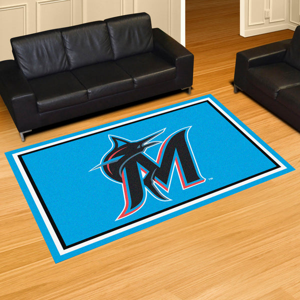 MLB - Miami Marlins 5x8 Rug with M Logo