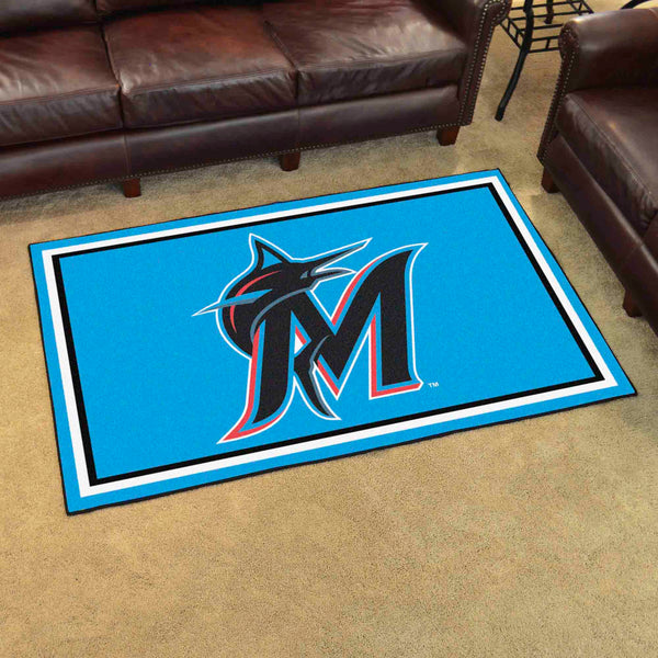 MLB - Miami Marlins 4x6 Rug with M Logo