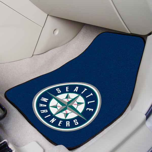 MLB - Seattle Mariners 2-pc Carpet Car Mat Set with Symbol Logo