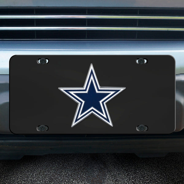 NFL - Dallas Cowboys Black Diecast License Plate