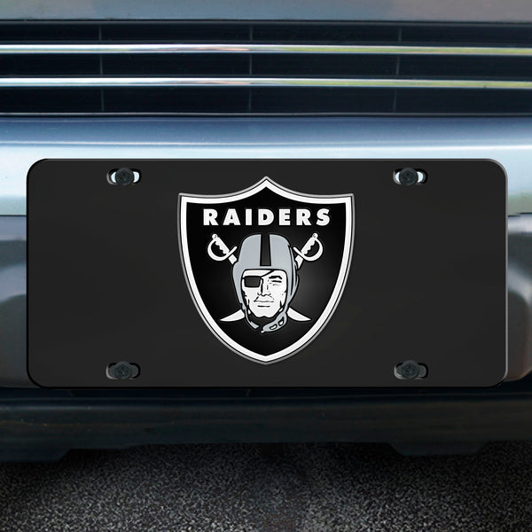 NFL - Las Vegas Raiders Black Diecast License Plate