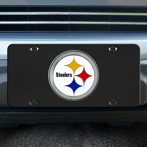 NFL - Pittsburgh Steelers Black Diecast License Plate