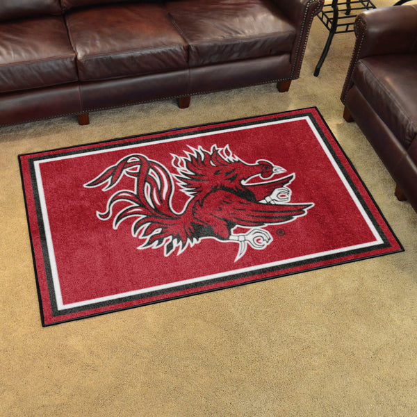 University of South Carolina 4x6 Rug with Gamecocks Logo