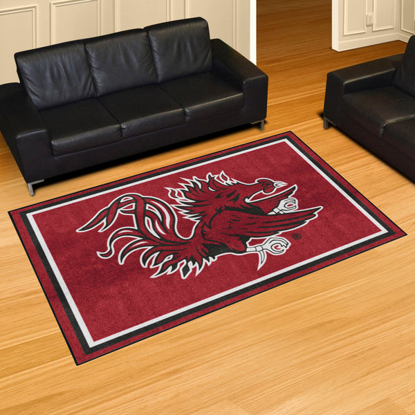University of South Carolina 5x8 Rug with Gamecocks Logo