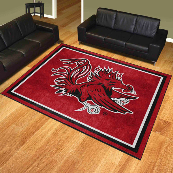 University of South Carolina 8x10 Rug with Gamecocks Logo