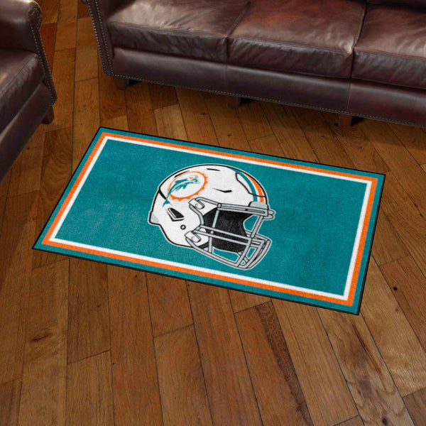 NFLV - Miami Dolphins 3x5 Rug  - Retro