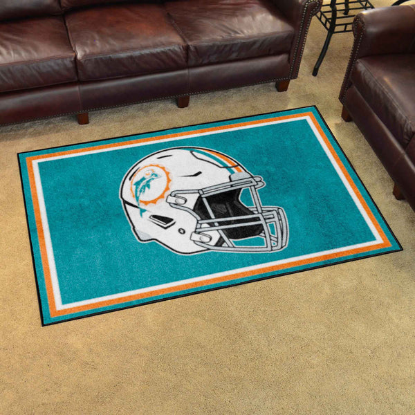 NFLV - Miami Dolphins 4x6 Rug - Retro