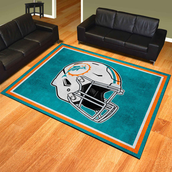 NFLV - Miami Dolphins 8x10 Rug  - Retro