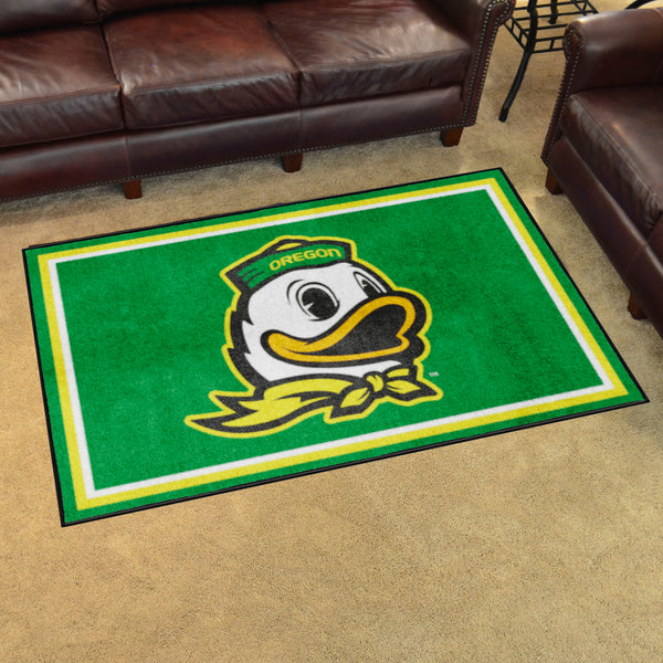 University of Oregon 4x6 Rug with Oregon Ducks Logo