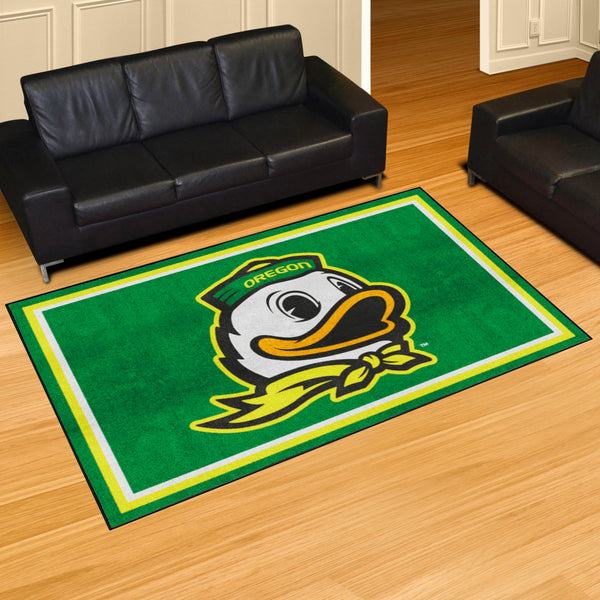 University of Oregon 5x8 Rug with Oregon Ducks Logo