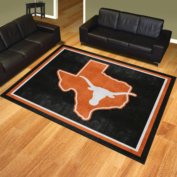 University of Texas 8x10 Rug with Longhorns Symbol Logo