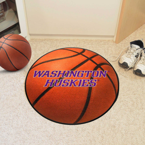University of Washington Basketball Mat with Washington Huskies Logo