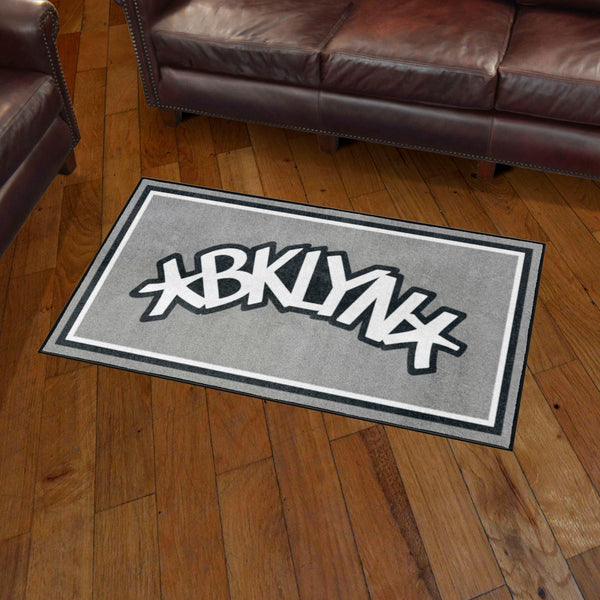 NBA - Brooklyn Nets 3x5 Rug with BKLYN Logo