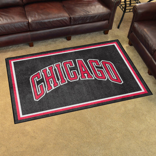 NBA - Chicago Bulls 4x6 Rug with Chicago Logo