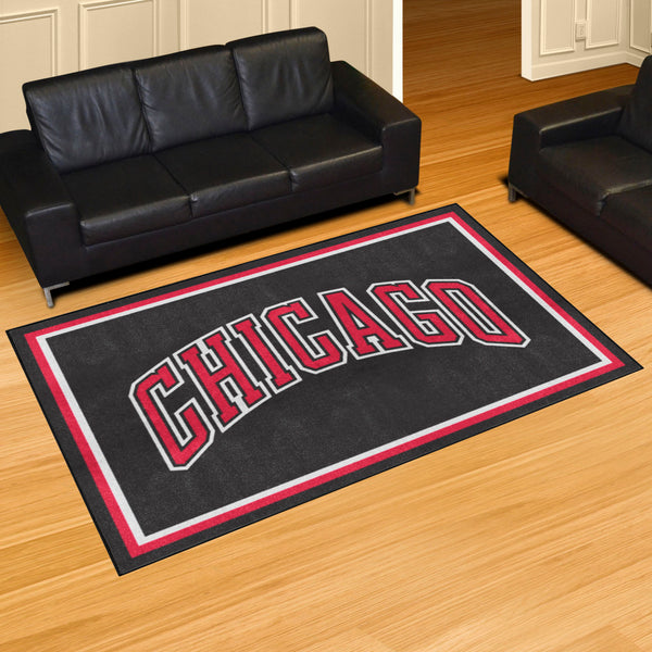 NBA - Chicago Bulls 5x8 Rug with Chicago Logo