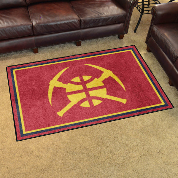 NBA - Denver Nuggets 4x6 Rug with Symbol Logo