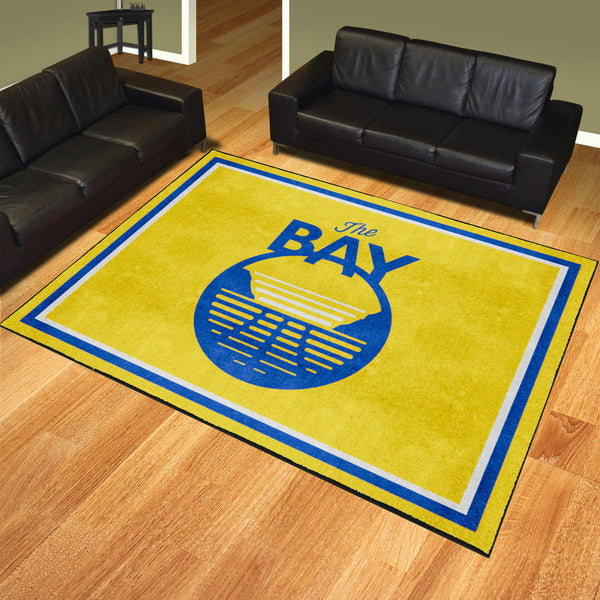 NBA - Golden State Warriors 8x10 Rug with The BAY Symbol Logo