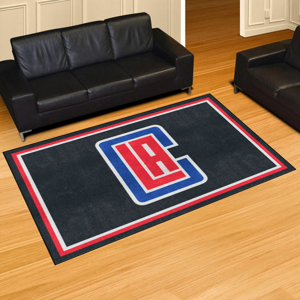 NBA - Los Angeles Clippers 5x8 Rug with LAC Symbol Logo