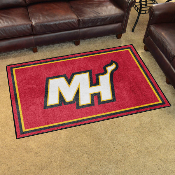 NBA - Miami Heat 4x6 Rug with MH Logo