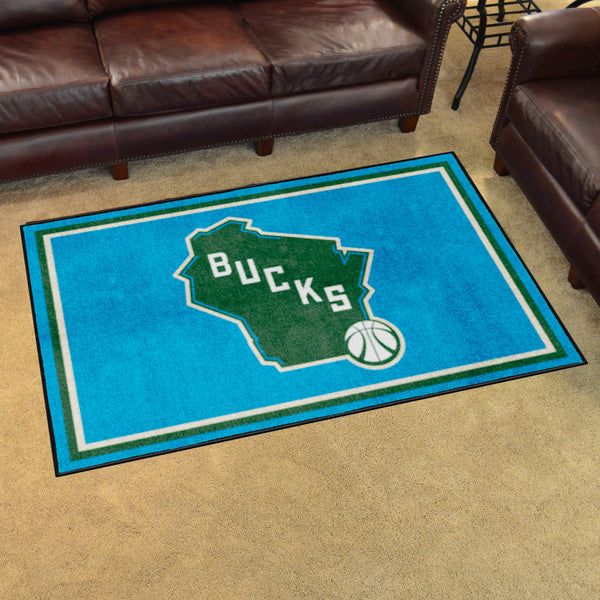 NBA - Milwaukee Bucks 4x6 Rug with Bucks Logo