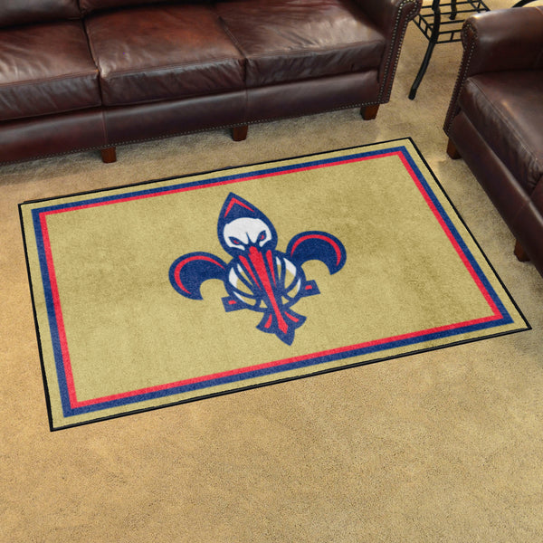 NBA - New Orleans Pelicans 4x6 Rug with Symbol Logo