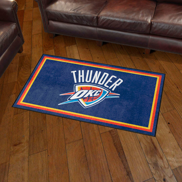 NBA - Oklahoma City Thunder 3x5 Rug with Thunder Symbol Logo
